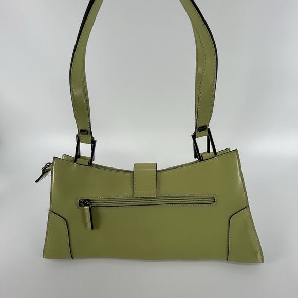 Y2K Guess Lime Green Handbag Purse Vintage Retro Logo Metal Buckle - Picture 4 of 8